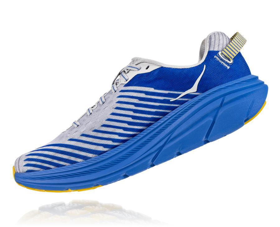 Hoka One One Mens Running Shoes - Rincon - Grey/Blue - XVAR06728